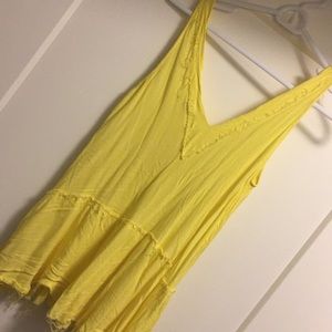 lush distressed yellow tank